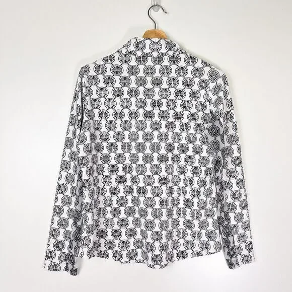 IBKUL Women's Long Sleeve Pullover Mock Neck 1/4 Zip Sz Medium Golf Tennis UPF - Picture 4 of 9